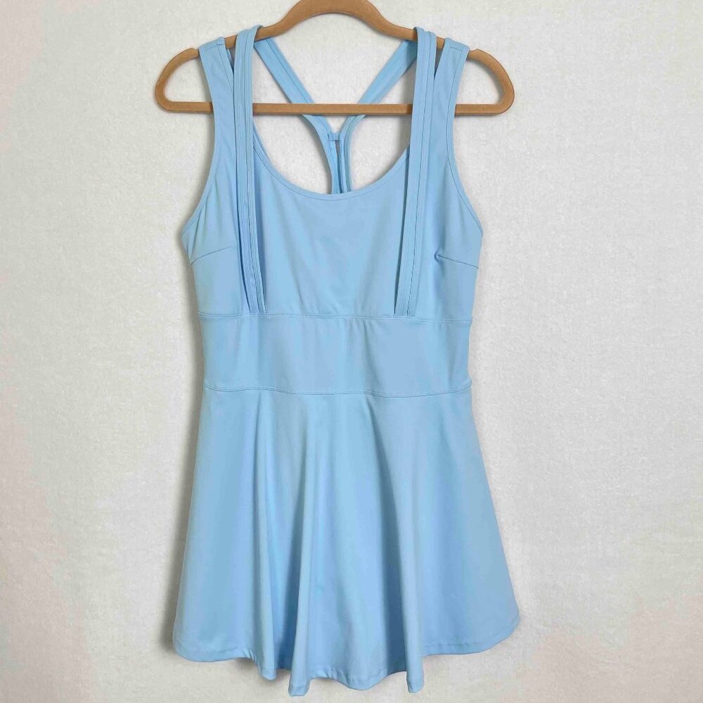 Light Blue Athleisure Racerback Mini Dress Womens Size XL Tennis Pickleball Golf